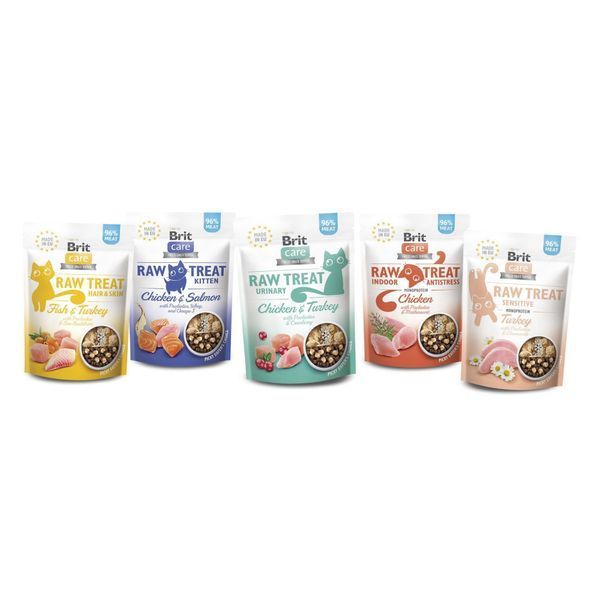 Лакомства для котят Brit Raw Treat Kitten Freeze-dried с курицей и лососем, 40 г 112187 фото