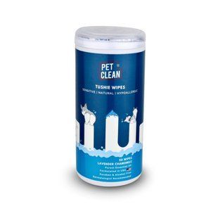 Салфетки влажные Pet Clean PET TUSHIE WIPES гипоаллергенные для домашних животных с ароматом Алоэ Вера 50 шт. CCPT50 фото